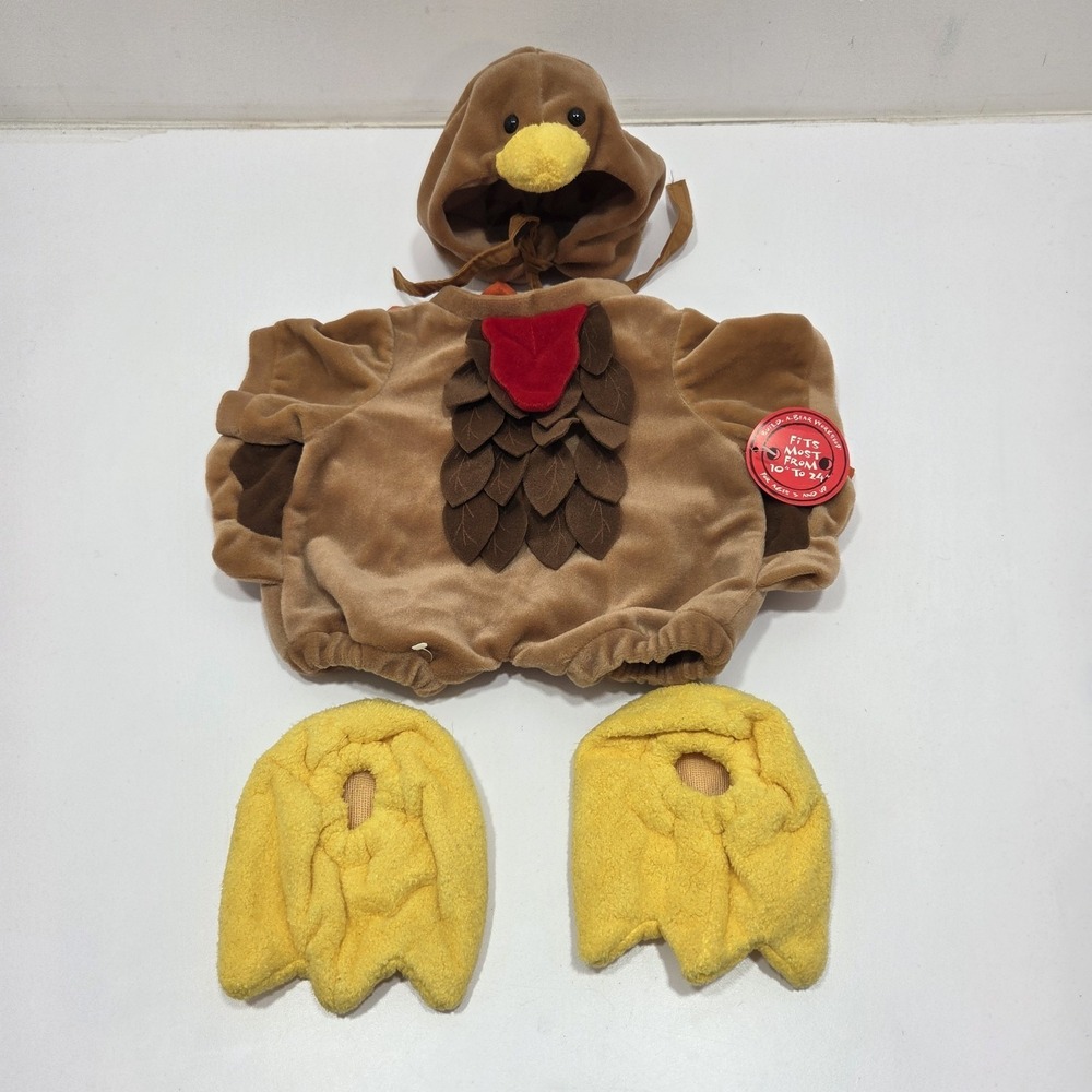 Build A Bear Turkey Costume Thanksgiving‎ Outfit Body Head Feet RARE